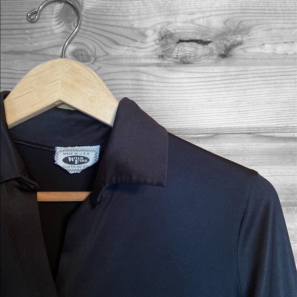 Wild Fire Black collared Pullover Top Women’s Size Large - Picture 3 of 4
